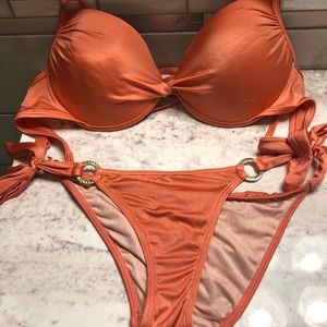 Victoria secret peach bikini with scrunch butt
